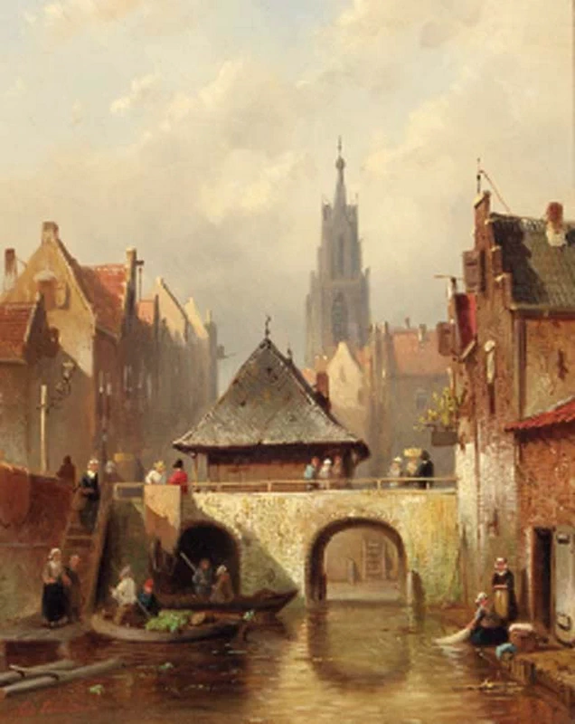 Charles Leickert - 102, Veduta di Utrecht. Capriccio